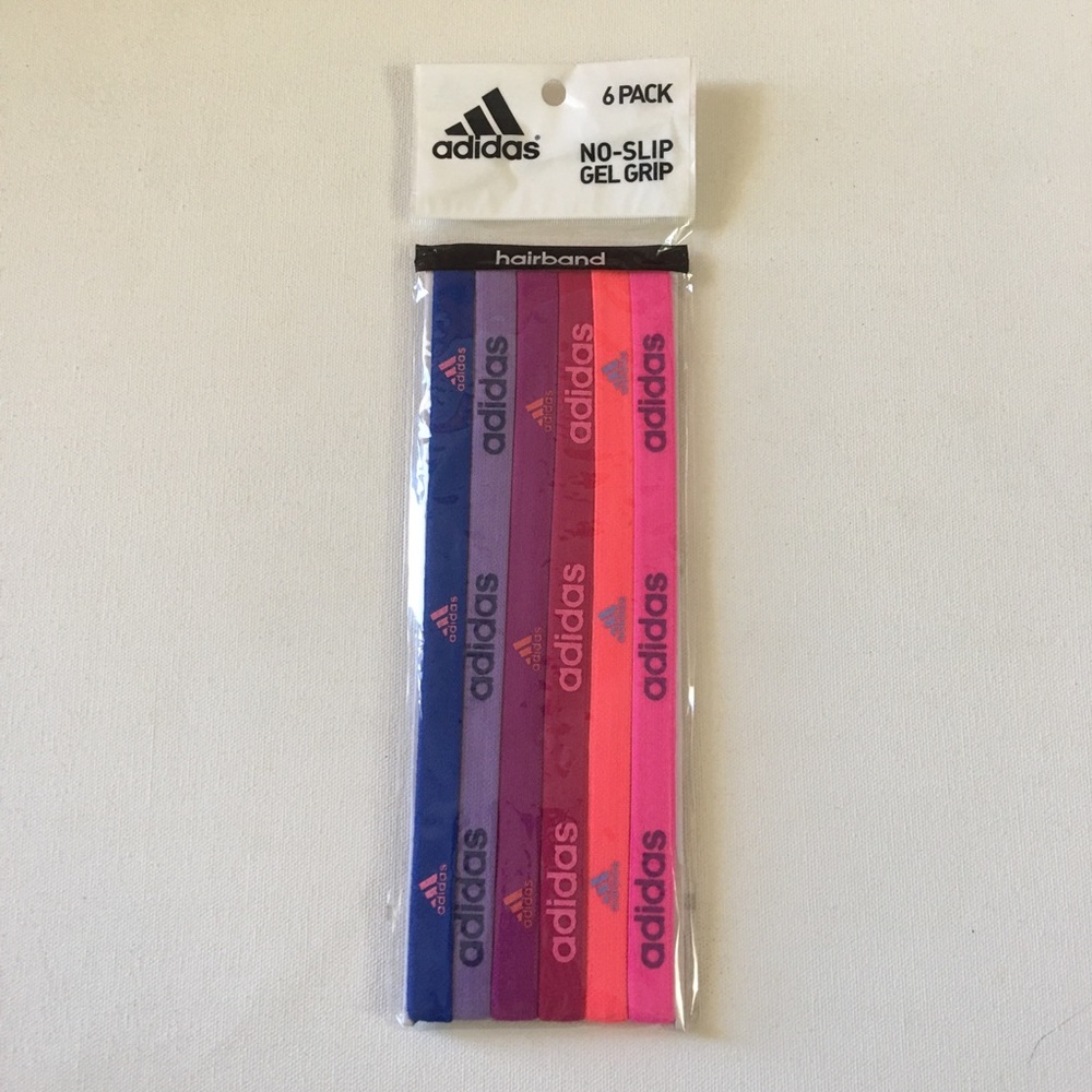 Adidas 6-Pack No-Slip Gel Grip Hairband